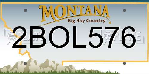 2BOL576 Montana License Plate