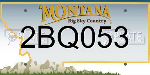 2BQ053 Montana License Plate