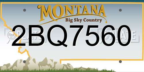 2BQ7560 Montana License Plate