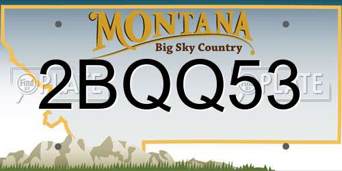 2BQQ53 Montana License Plate
