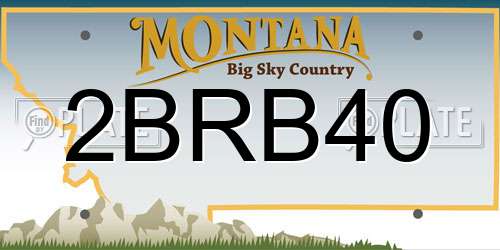 2BRB40 Montana License Plate