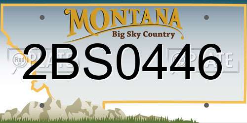 2BS0446 Montana License Plate