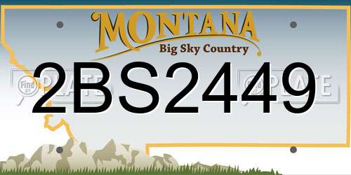 2BS2449 Montana License Plate