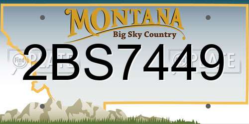 2BS7449 Montana License Plate
