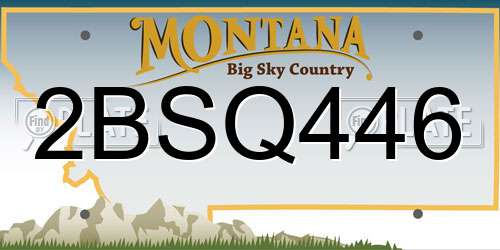 2BSQ446 Montana License Plate