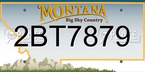 2BT7879 Montana License Plate