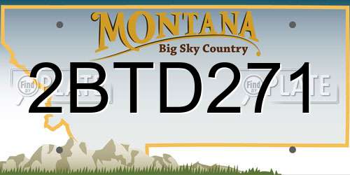 2BTD271 Montana License Plate