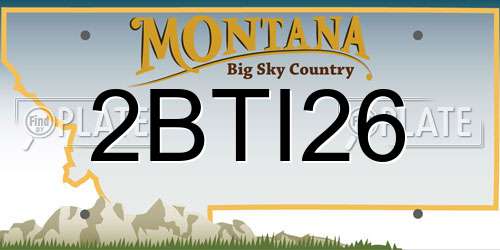 2BTI26 Montana License Plate