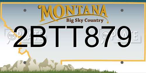 2BTT879 Montana License Plate