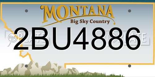 2BU4886 Montana License Plate