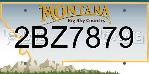 2BZ7879 Montana License Plate