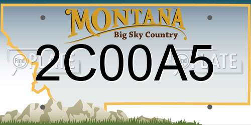 2C00A5 Montana License Plate