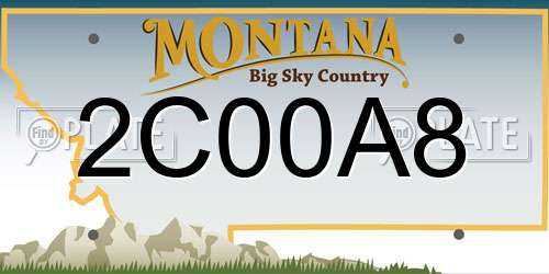 2C00A8 Montana License Plate