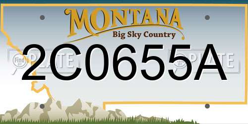 2C0655A Montana License Plate