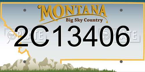 2C13406 Montana License Plate