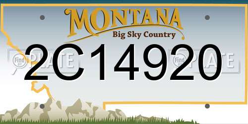 2C14920 Montana License Plate