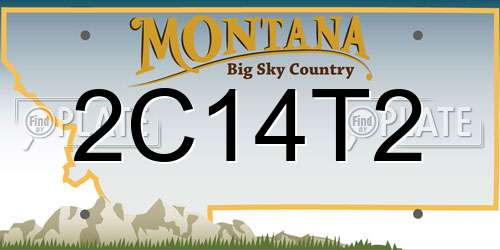 2C14T2 Montana License Plate