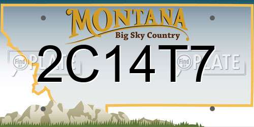 2C14T7 Montana License Plate