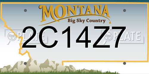 2C14Z7 Montana License Plate