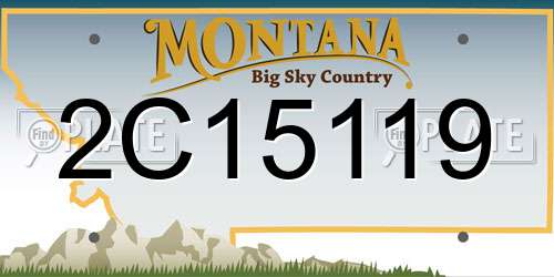 2C15119 Montana License Plate