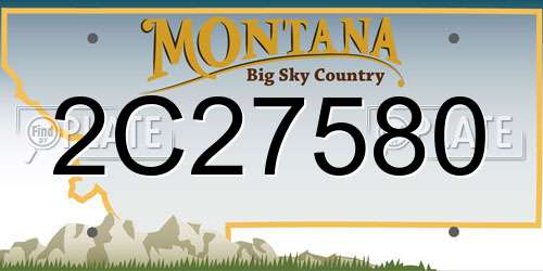 2C27580 Montana License Plate