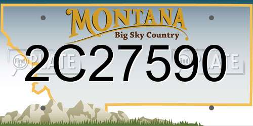 2C27590 Montana License Plate