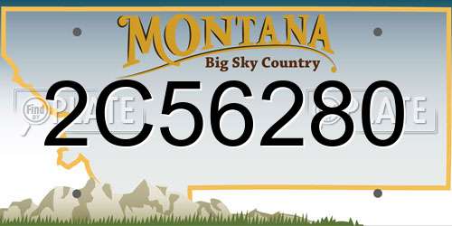 2C56280 Montana License Plate