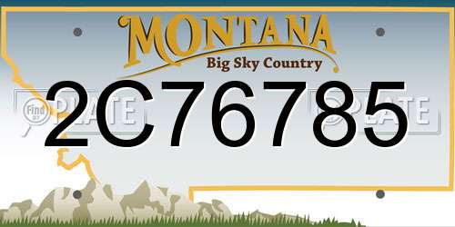 2C76785 Montana License Plate