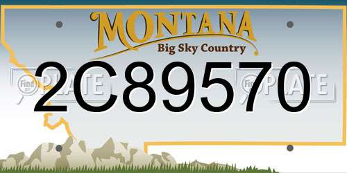 2C89570 Montana License Plate