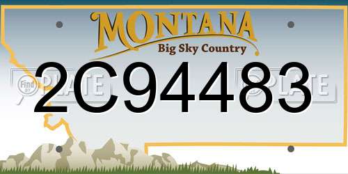 2C94483 Montana License Plate