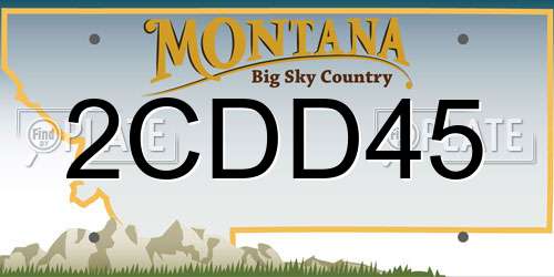 2CDD45 Montana License Plate