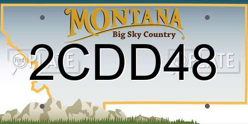2CDD48 Montana License Plate