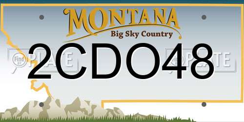 2CDO48 Montana License Plate