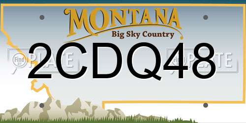 2CDQ48 Montana License Plate
