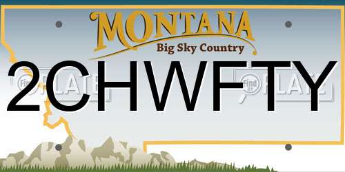 2CHWFTY Montana License Plate