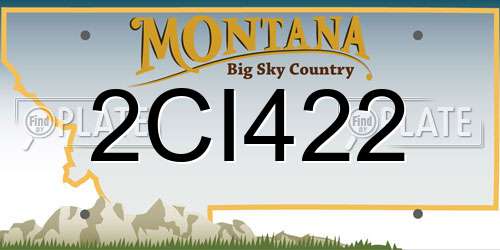 2CI422 Montana License Plate