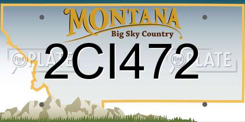 2CI472 Montana License Plate