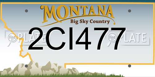 2CI477 Montana License Plate