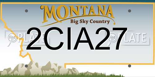 2CIA27 Montana License Plate