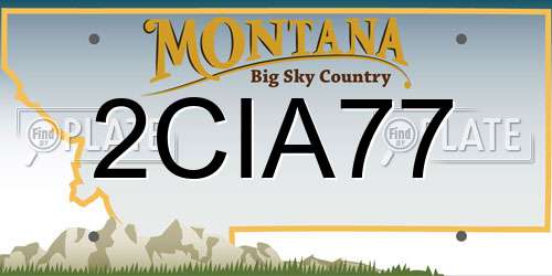 2CIA77 Montana License Plate