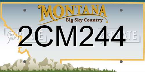 2CM244 Montana License Plate