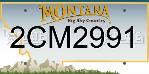 2CM2991 Montana License Plate