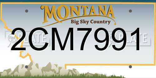 2CM7991 Montana License Plate
