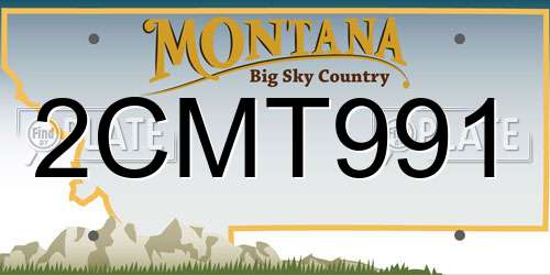 2CMT991 Montana License Plate