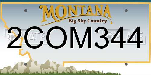 2COM344 Montana License Plate