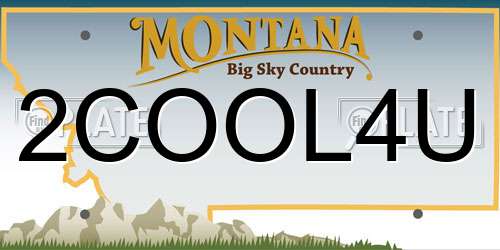 2COOL4U Montana License Plate
