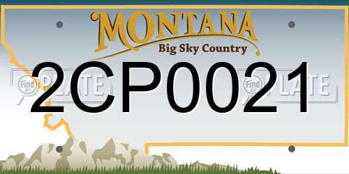 2CP0021 Montana License Plate