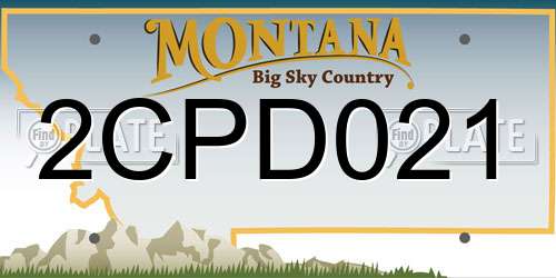 2CPD021 Montana License Plate