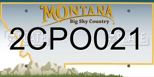 2CPO021 Montana License Plate