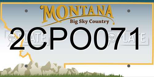 2CPO071 Montana License Plate